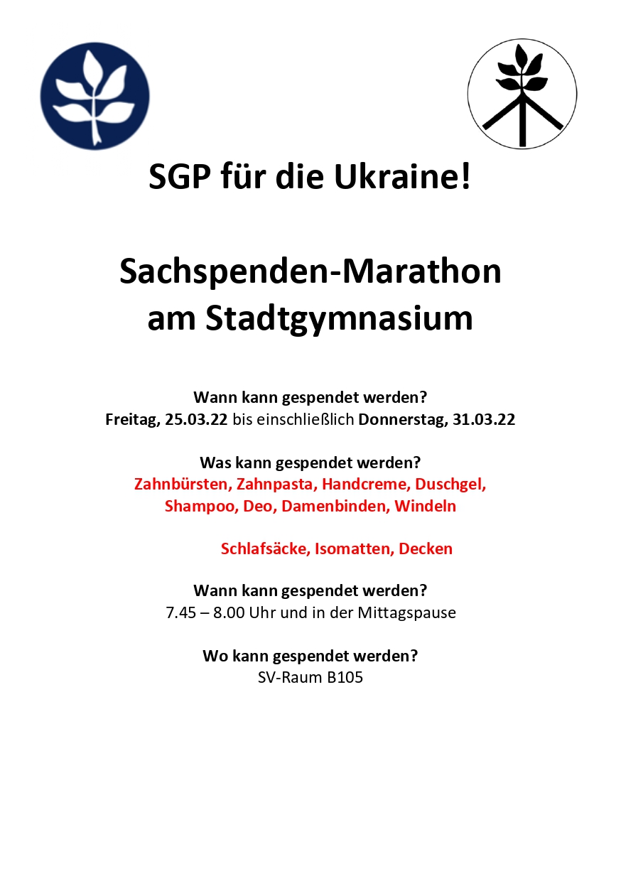 Flyer Sachspendenmarathon