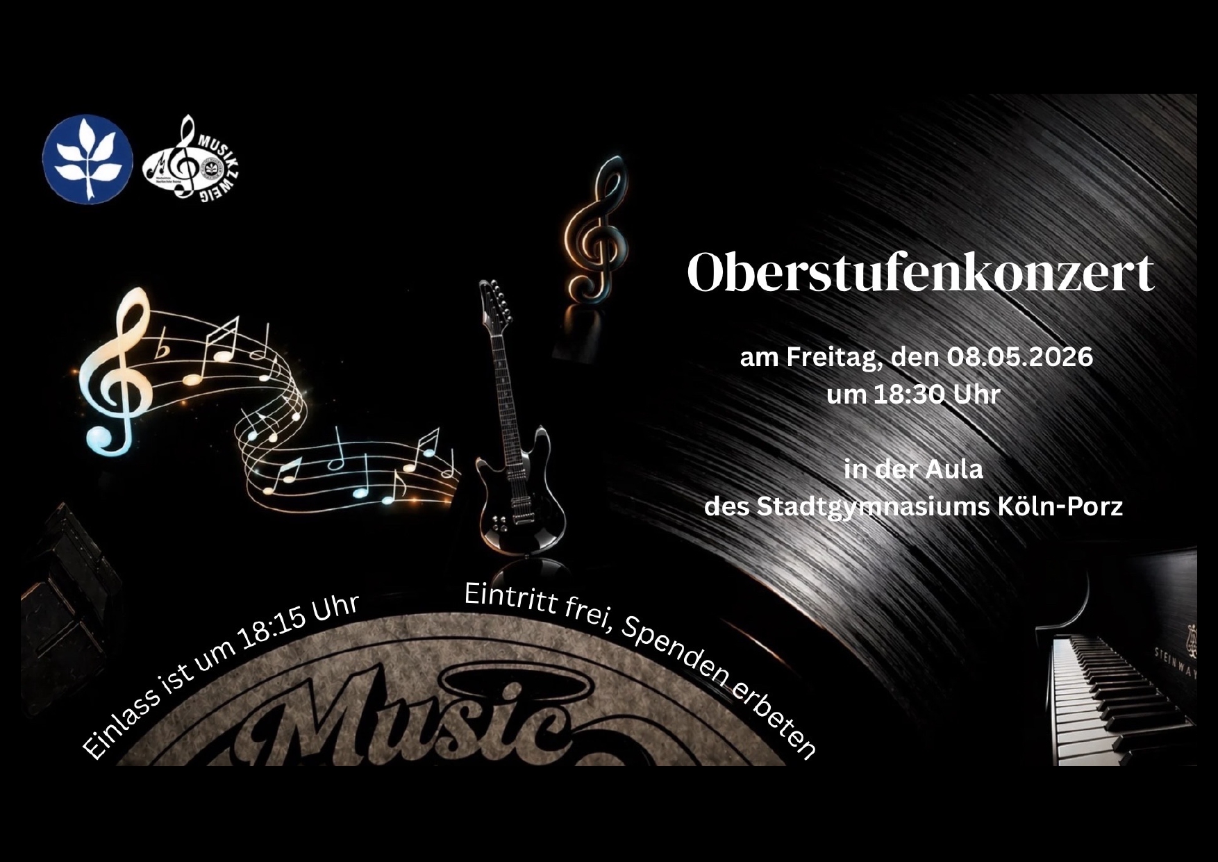 Einladung zum Oberstufenkonzert am Freitag, den 08. Mai